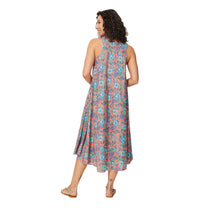 Abito estivo midi senza maniche boho multicolor