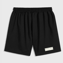 Pantaloncini unisex neri in tessuto riciclato