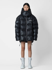Bomber oversize con stampa text