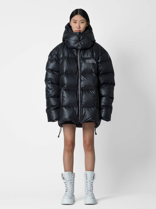 Bomber oversize con stampa text