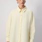 Camicia oversize in popeline giallo limone in misto cotone