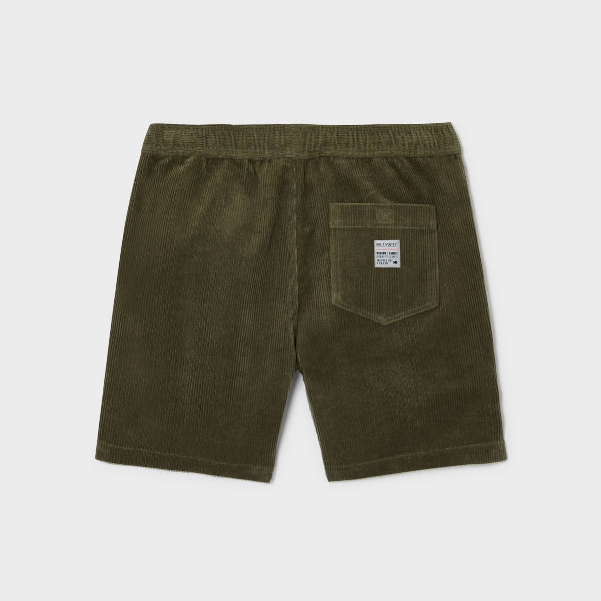 Pantaloncini in velluto a coste con coulisse elasticizzata verde