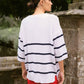 Giacca cardigan a righe in cotone