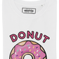 T-shirt unisex bianca “Donut Touch Me” in cotone biologico