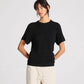 T-shirt in maglia Karen in cotone biologico nero