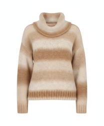 Maglia a collo alto effetto degradé