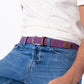 Cintura elastica intrecciata color prugna