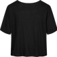 T-shirt in lino nera donna a girocollo