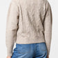 Cardigan in maglia a trecce con bottoni