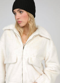 Giacca Candice in pelliccia sintetica con zip