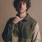 Maglione con mezza zip color block Gothic Olive