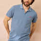 Polo Gaston in cotone biologico Blueberry