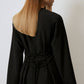 Blusa in crêpe con incrocio