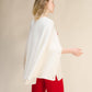 Maglione mantella oversize in misto cashmere