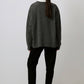 Maglione oversize tinta unita grigio