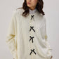 Cardigan in maglia con dettagli a fiocco