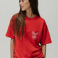 T-shirt oversize con stampa ironica in cotone biologico