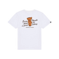 T-shirt bianca con stampa e orsetto