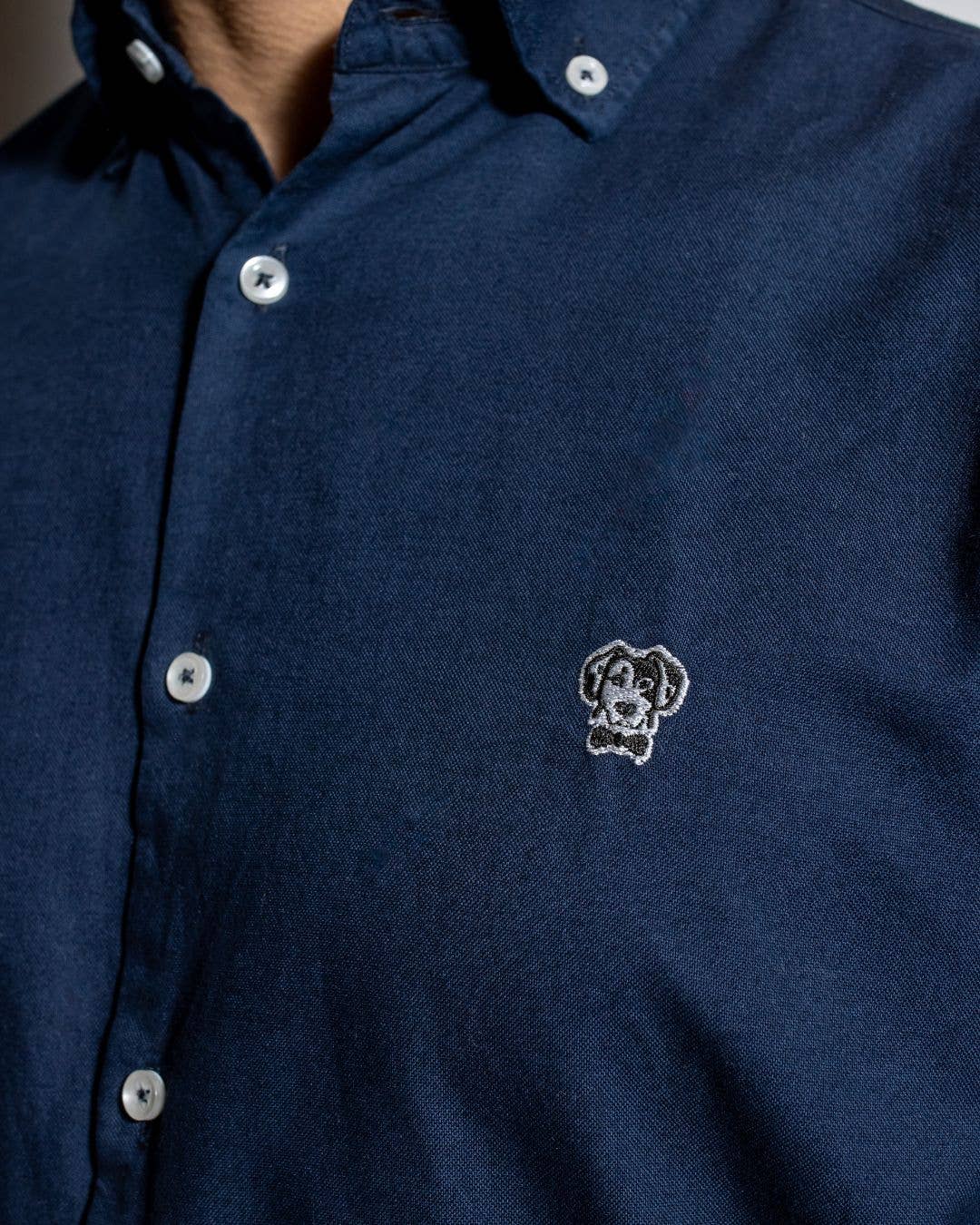 Camicia Oxford blu antimacchia