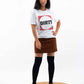 T-shirt Dirty con logo divertente in cotone biologico