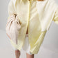 Camicia in popeline giallo burro con polsini oversize