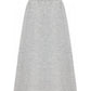 Gonna midi in maglia glitterata con elastico in vita