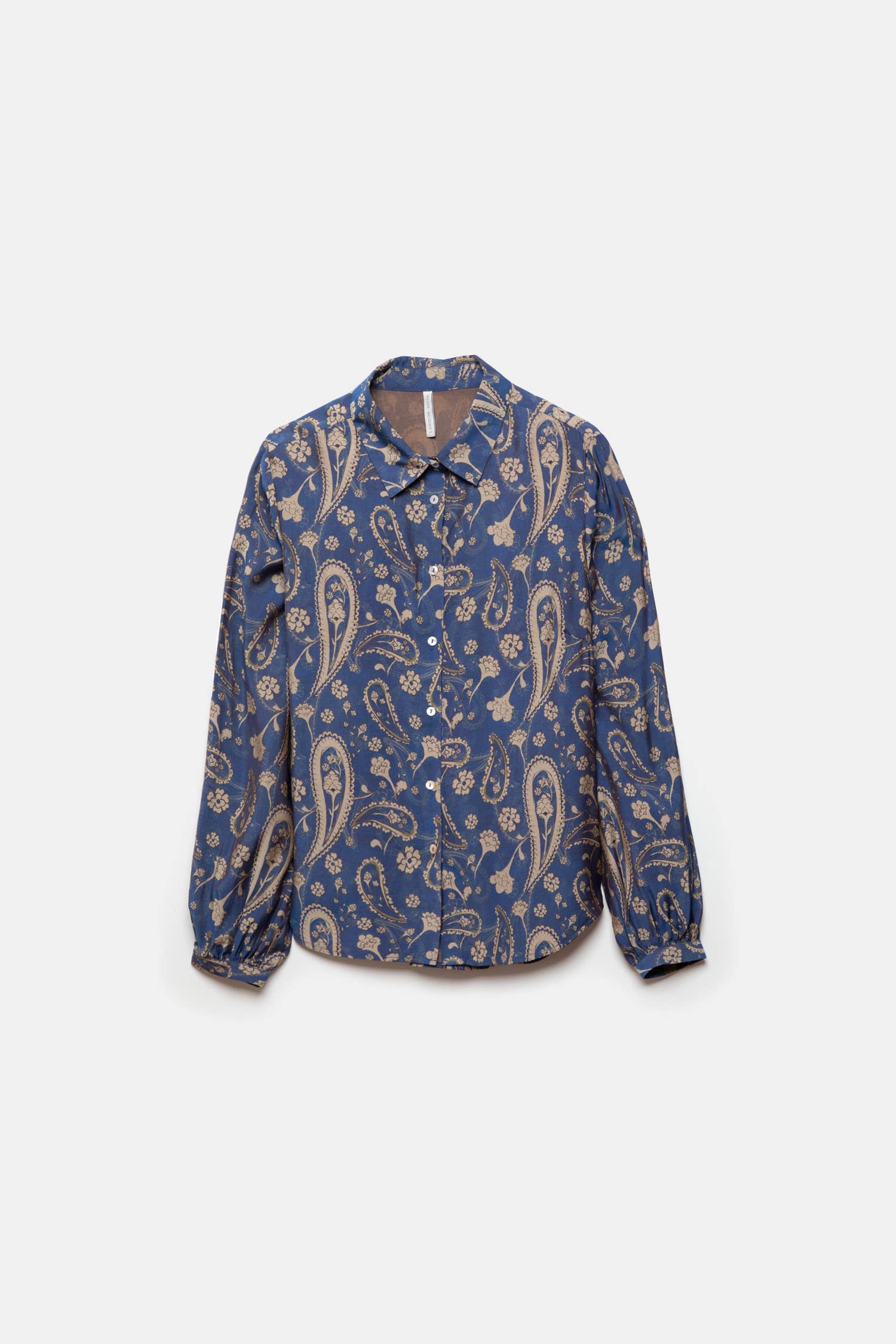 Camicia stampata a maniche lunghe stile balloon