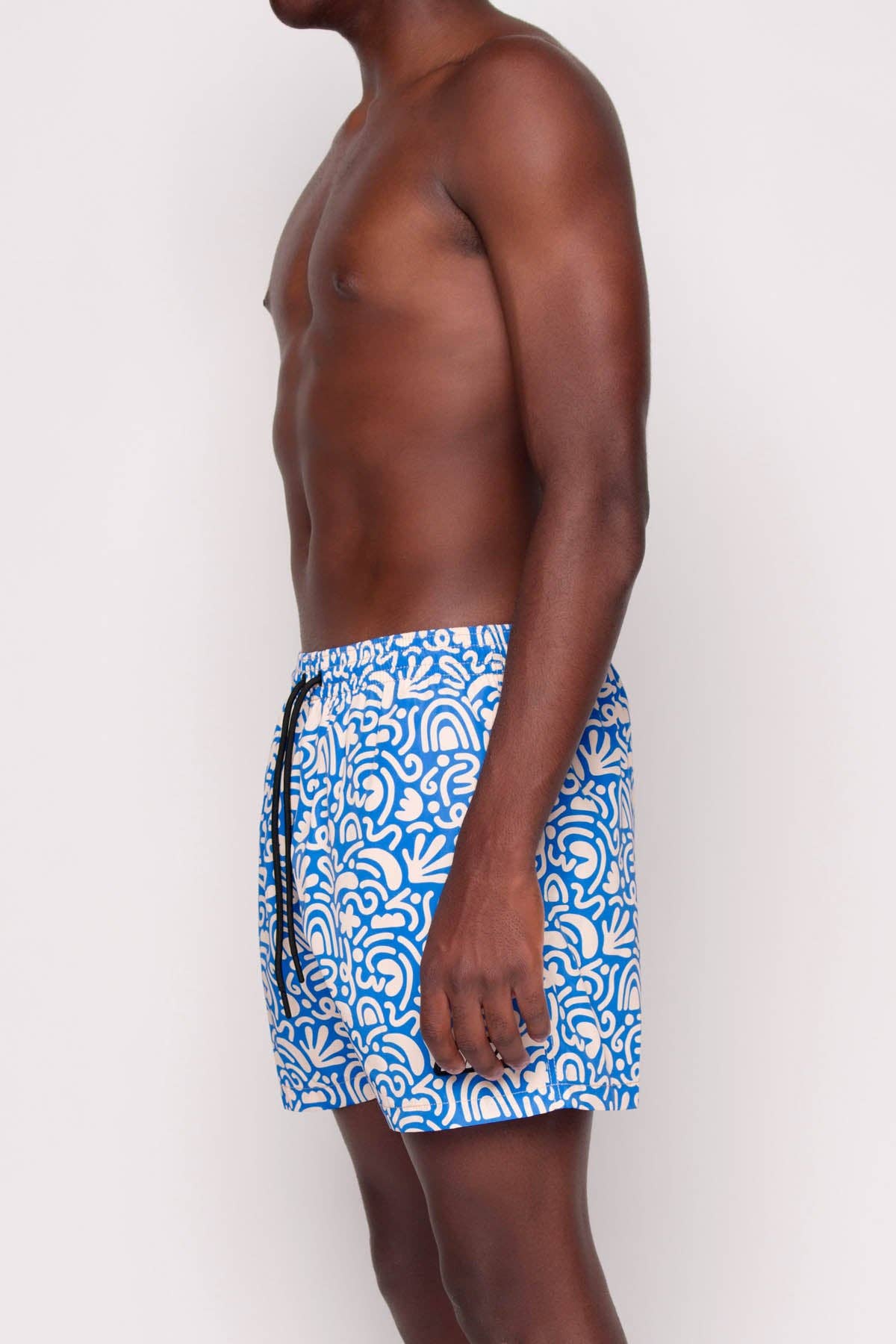 Costume da bagno uomo Serna con stampa grafica blu