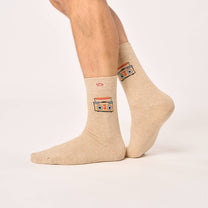 Calzini in cotone pettinato con stampa boombox