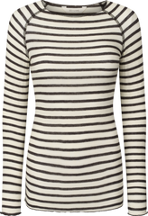 Top in lana Amalie a righe grigio scuro reverse