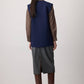 Gilet lungo in crêpe con bottoni