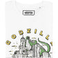 T-shirt Godzilla con grafica Kaiju giapponese