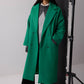 Cappotto oversize doppiopetto verde