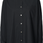 Camicia Astrid in popeline di cotone biologico nera