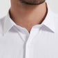 Camicia bianca slim fit effetto satinato easy iron