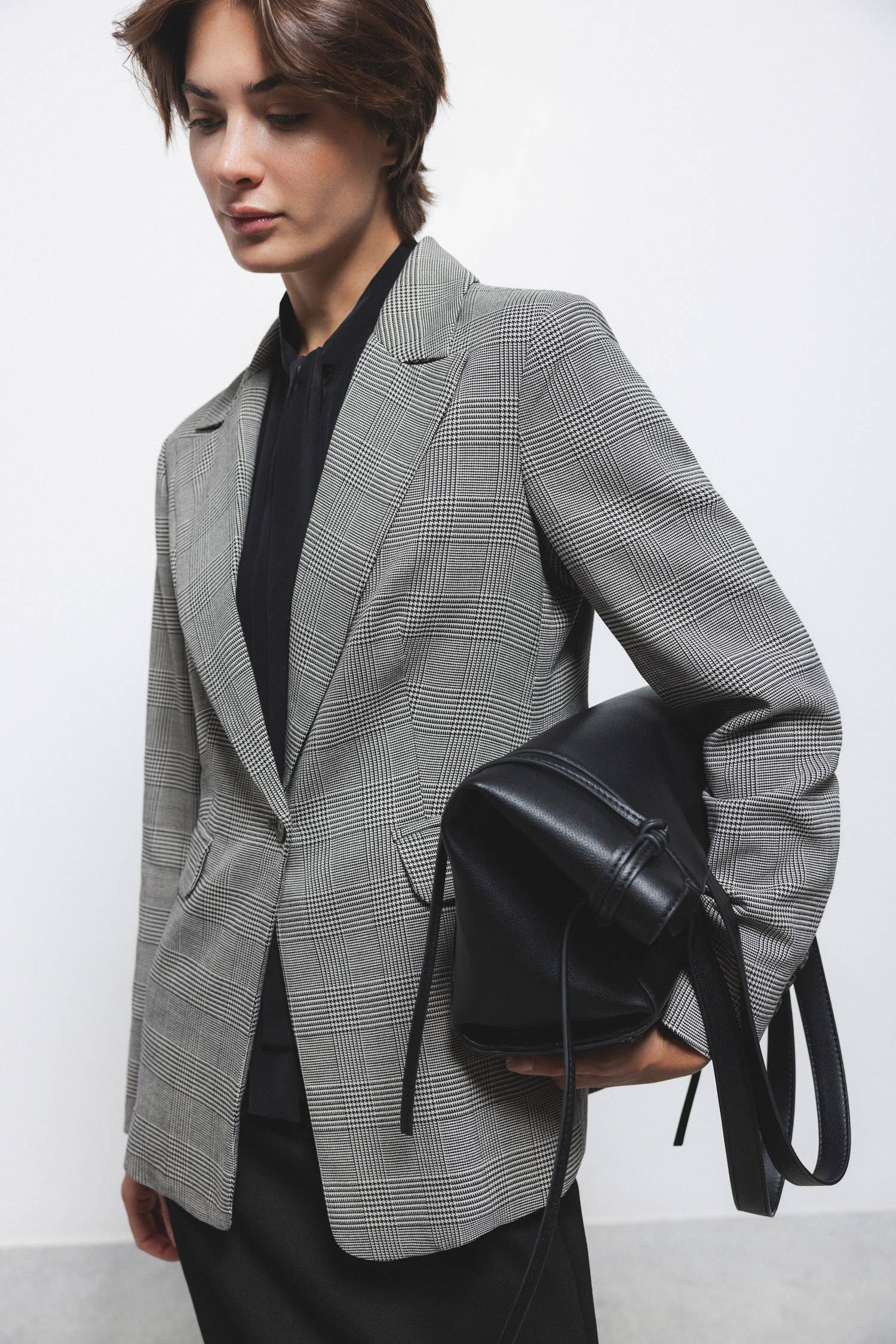 Blazer Principe di Galles Foderato