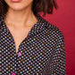 Camicia Donna Nera con Stampa Cupcake