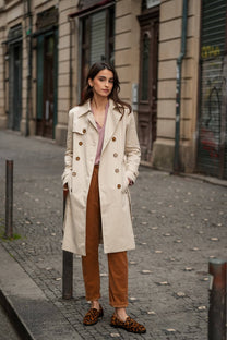 Trench lungo classico da donna