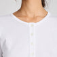 Maglia Henley a Costine in Cotone Biologico Ida Bianca