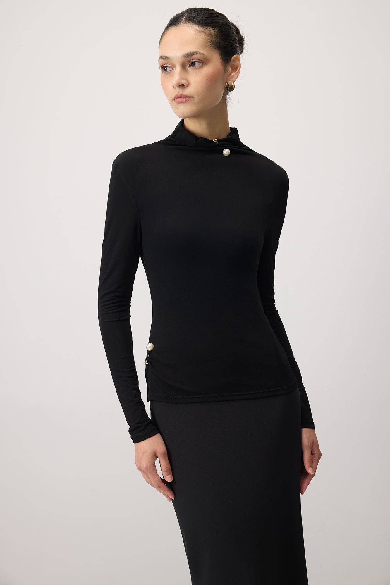 Camicetta arricciata a maniche lunghe