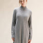 Abito midi in misto cashmere con collo alto