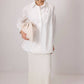 Camicia oversize con maniche a palloncino in misto cotone