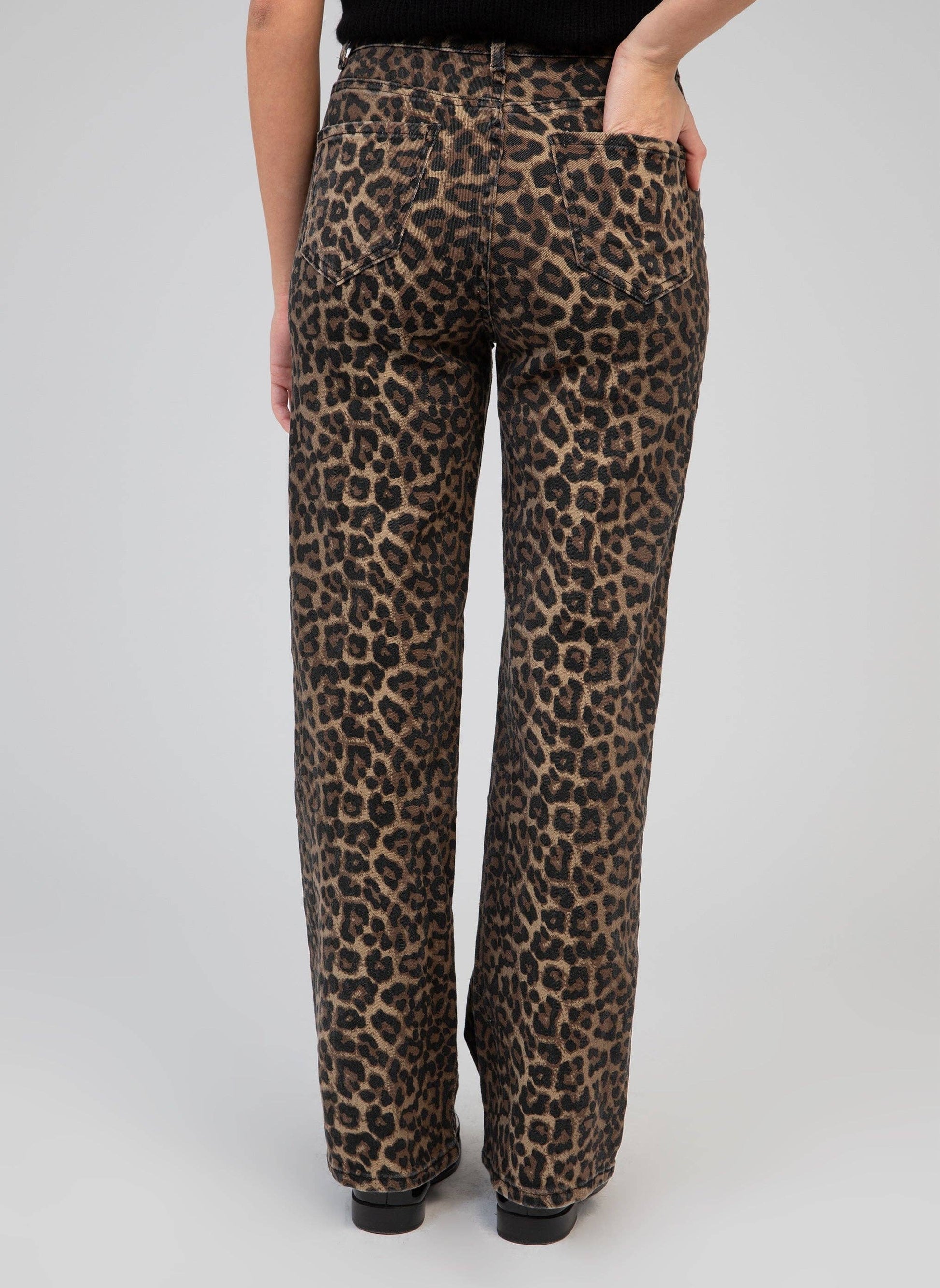 Pantaloni Paramour leopardati a vita alta
