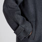 Cappotto lungo oversize Tove in lana riciclata grigio scuro mélange