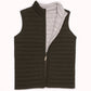 Gilet Imbottito Reversibile Kaki e Grigio