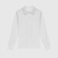 Camicia bianca con colletto ricamato di perline