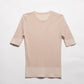 T-shirt in cotone fine con micro pointelle