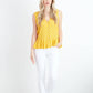 Blusa a pois con scollo a V e bottoni