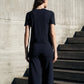 T-shirt in lana merino e seta