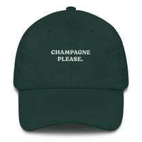 Cappellino Dad Hat “Champagne Please” in Cotone con Ricamo